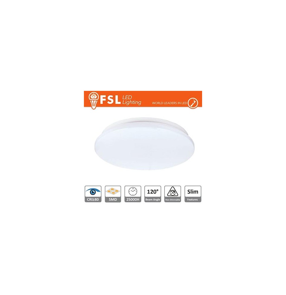 Plafoniera LED 25W 3000K 120° 38x5,5cm CRI80