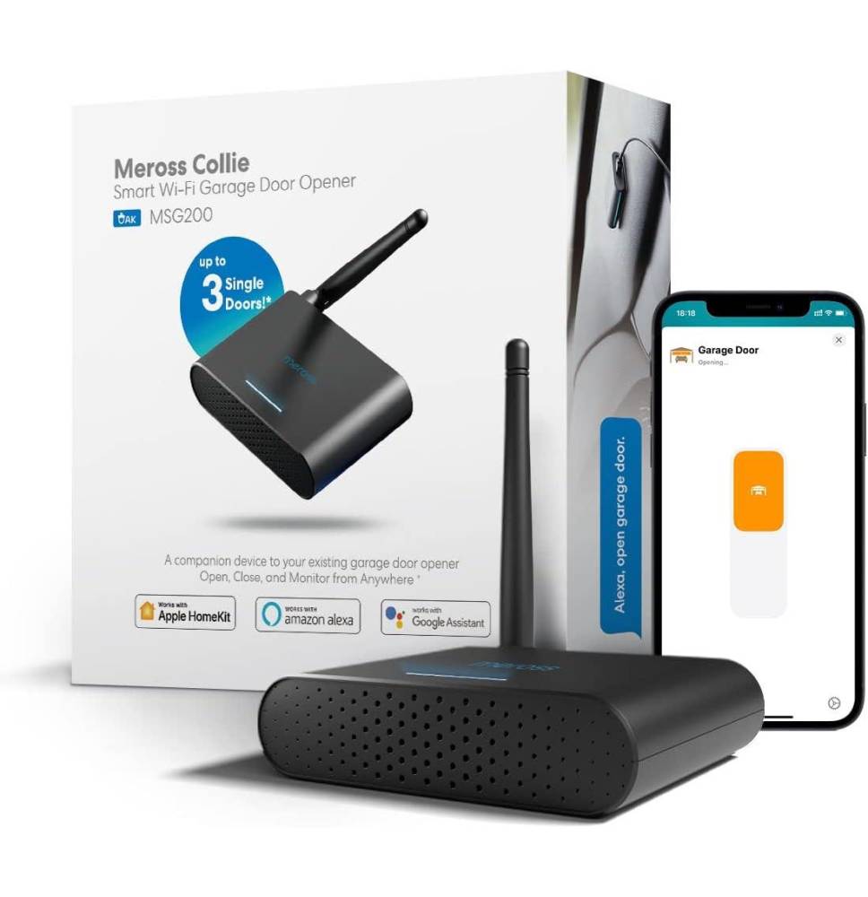 Meross Centralina Apriporta garage Smart Wi-Fi - 3 porte - Apple HomeKit