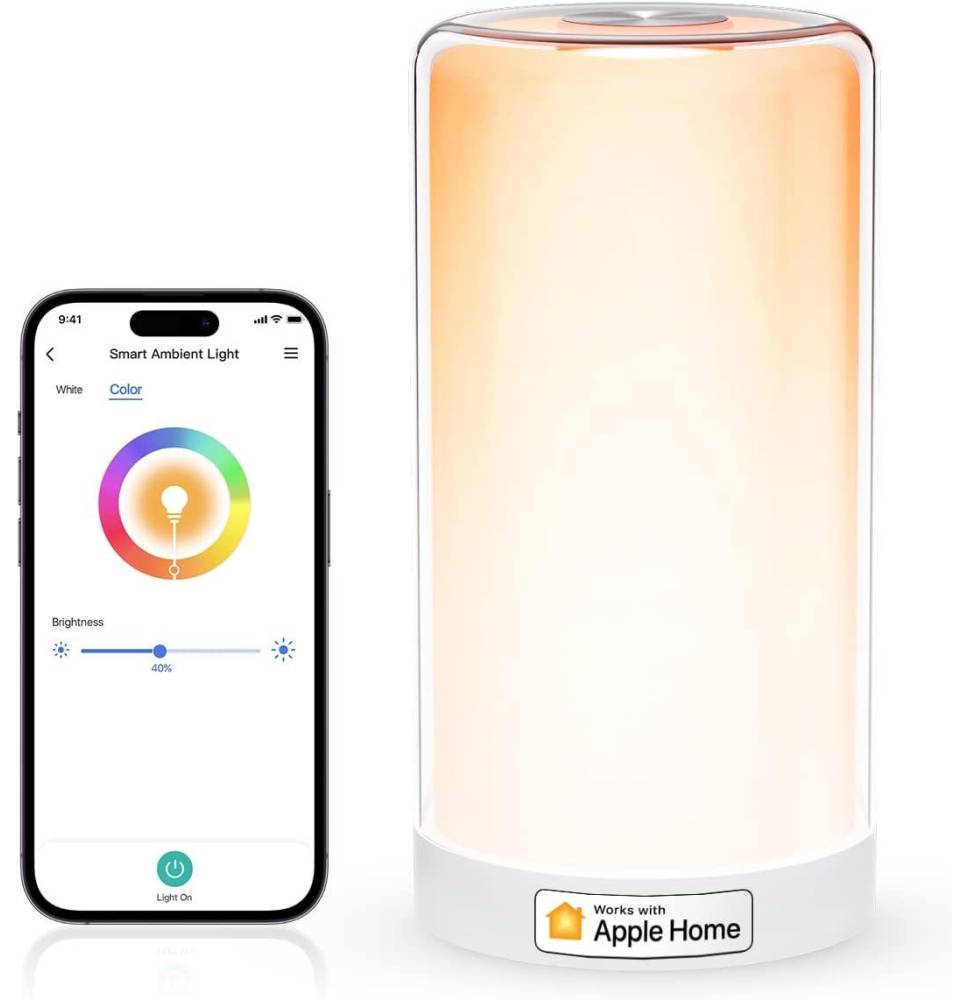 Meross Lampada da comodino a Led Wi-Fi RGBWW dimm Apple HomeKit 