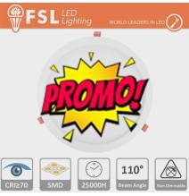 Downlight LED IP20 9W 3000K 550LM 110° FORO:135mm